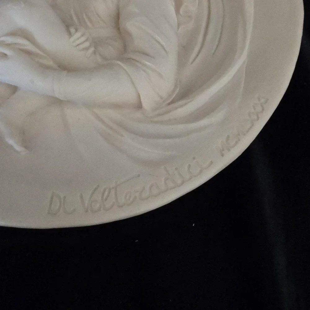 Madonna‎ Profetica Alabaster wall plaque Artist Alberto Santangela Made In Italy